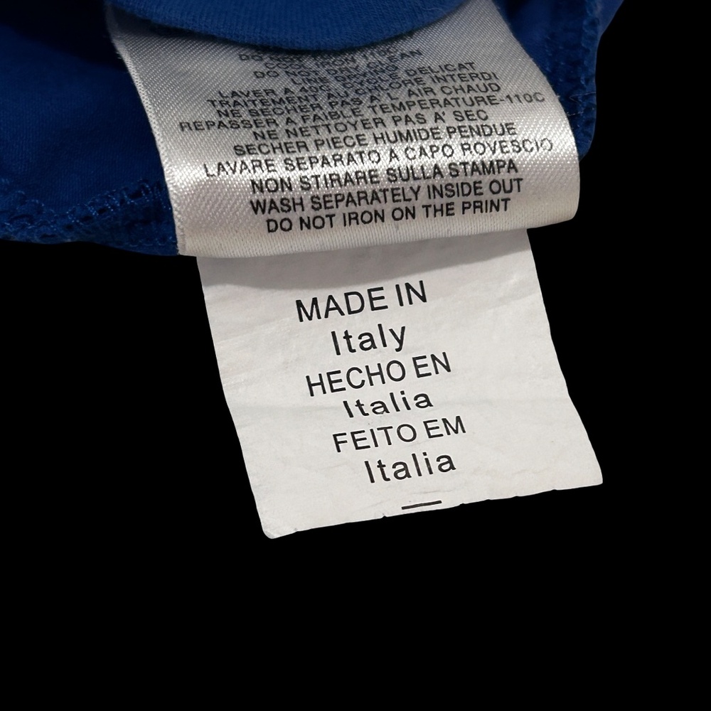 Love Moschino Black Bird Graphic Shirt Pullover Royal Blue Monogrammed UNISEX - Picture 11 of 14